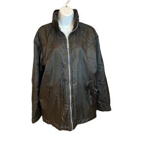 Kariban Black Full Zip Fleece Lined Jacket with Hidden Hood Sz M